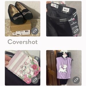 GUC UGG🎀Slip-Ons sz6+Jordache🖤skinny sz12L+Disney Marie ID holder+Tee XS